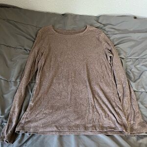 Heathered brown long sleeve